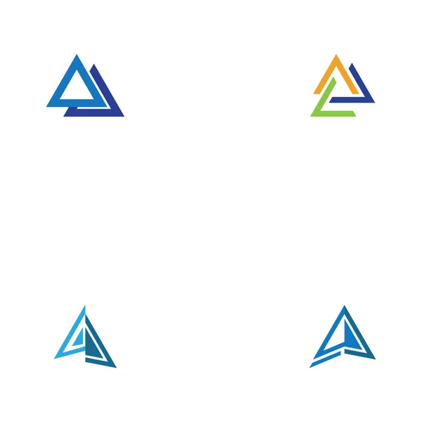 삼각형로고 템플릿 아이콘 디자인 — 스톡 벡터