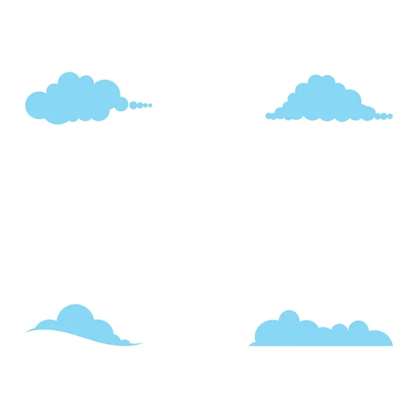 Establecer Nube Plantilla Vector Icono Ilustración Diseño — Archivo Imágenes Vectoriales