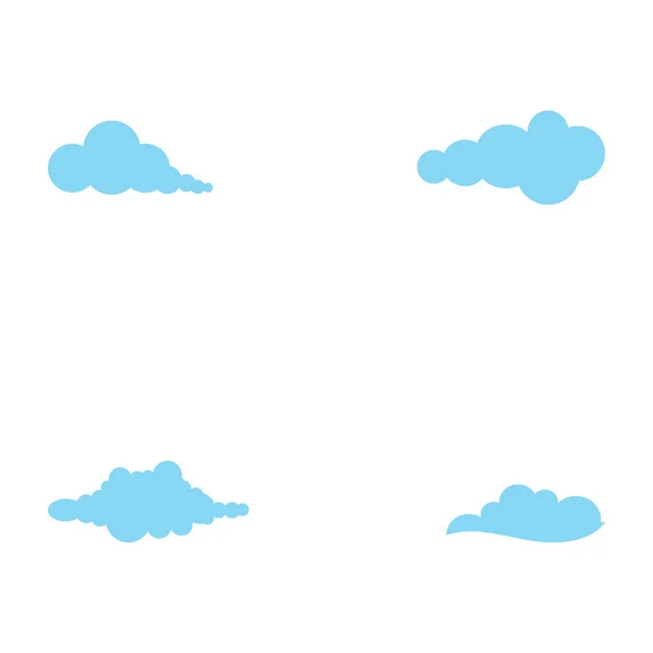 Définir Modèle Cloud Vectoriel Icône Illustration Design — Image vectorielle