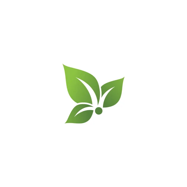 Folha Ecologia Logotipo Modelo Vetor Símbolo Natureza —  Vetores de Stock