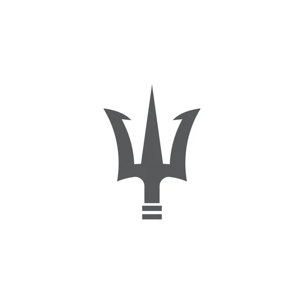 Trident Logo Template Vector Pictogram Illustratie Ontwerp — Stockvector