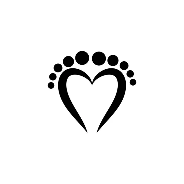 Fuß Logo Vorlage Vektor Symbol Natur — Stockvektor