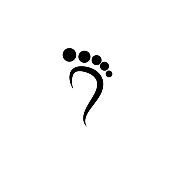 Modèle Logo Pied Symbole Vectoriel Nature — Image vectorielle