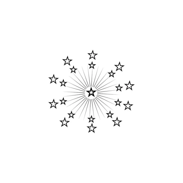 Fireworks Logo Templat Vektor Simbol Alam - Stok Vektor