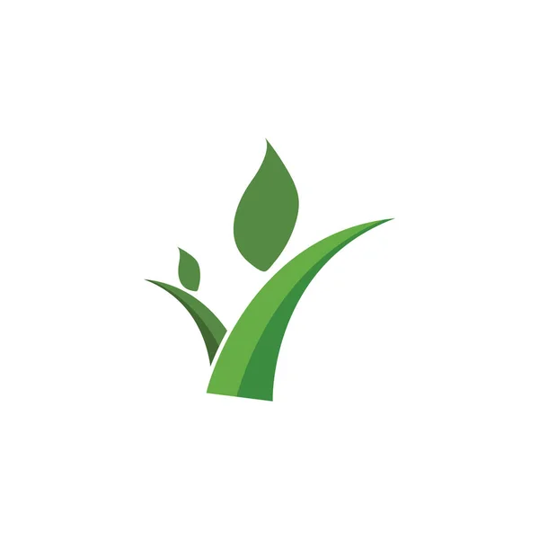 Hoja Logo Plantilla Vector Símbolo Naturaleza — Archivo Imágenes Vectoriales