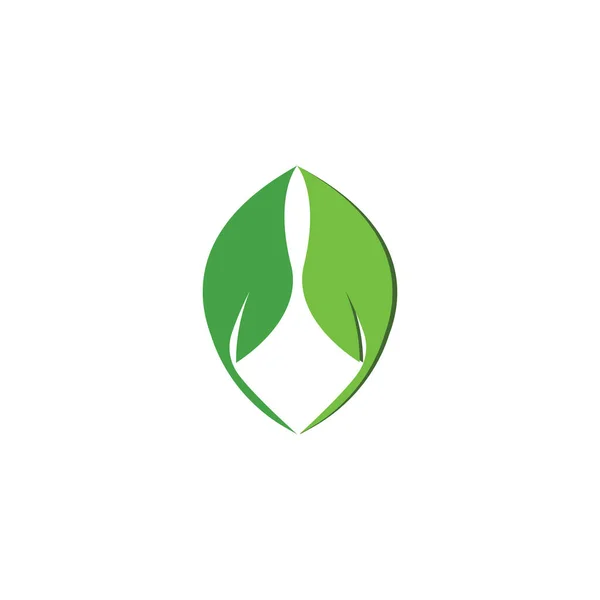 Blatt Logo Vorlage Vektor Symbol Natur — Stockvektor