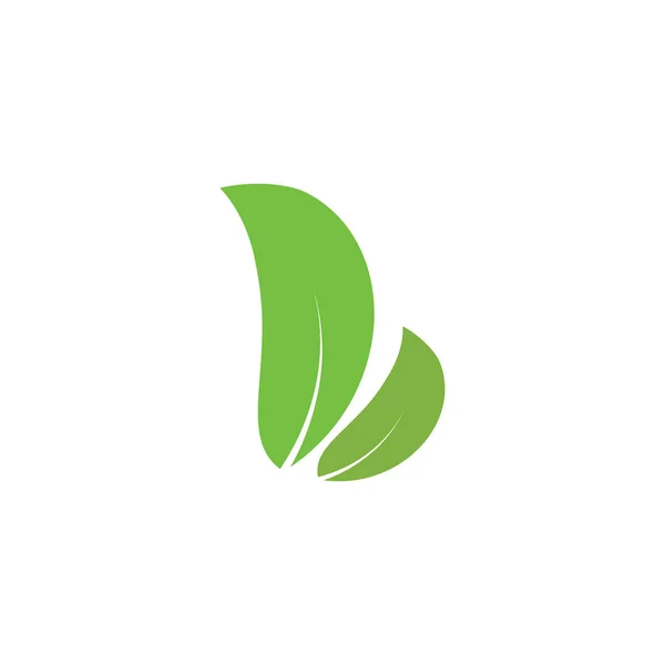 Bladlogotyp Mall Vektor Symbol Natur — Stock vektor