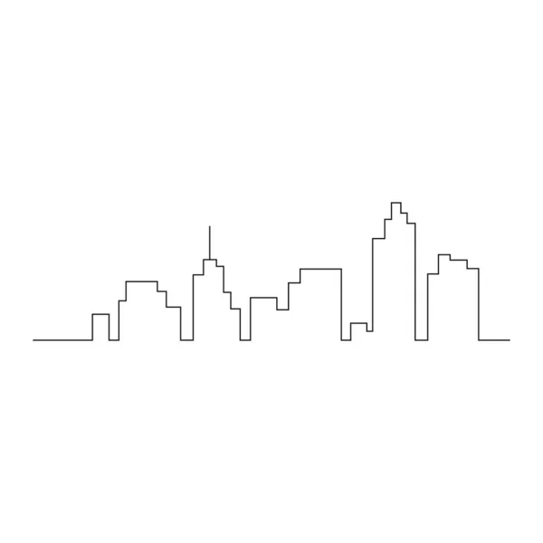 Skyline Ville Moderne Silhouette Ville Illustration Vectorielle Dessin Plat — Image vectorielle