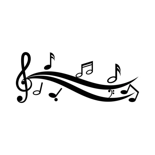 Nota Musical Icono Vector — Vector de stock