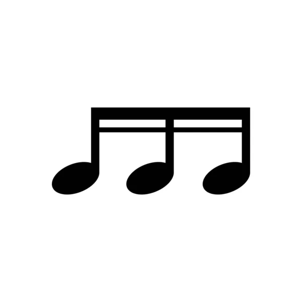 Nota Musical Icono Vector — Vector de stock