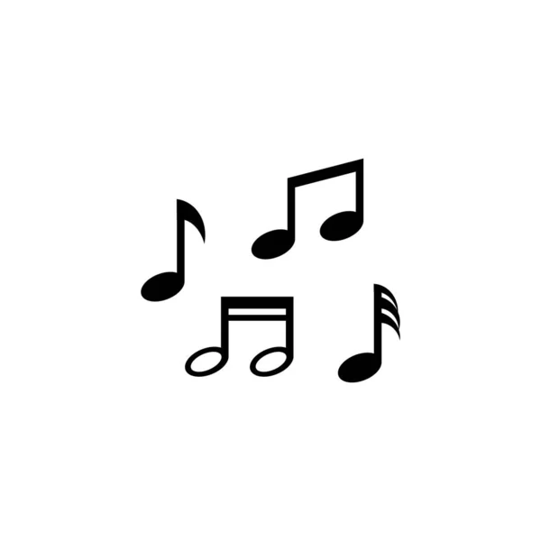 Müzik Notası Simge Vektörü — Stok Vektör