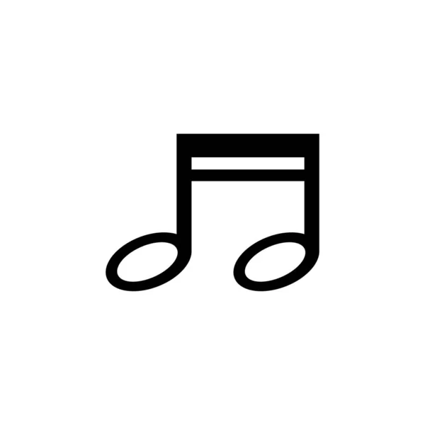 Nota Musical Icono Vector — Vector de stock