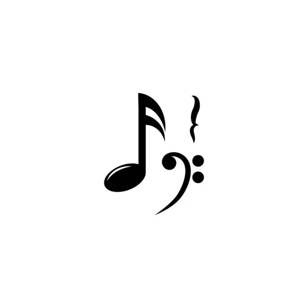 Nota Musical Icono Vector — Vector de stock