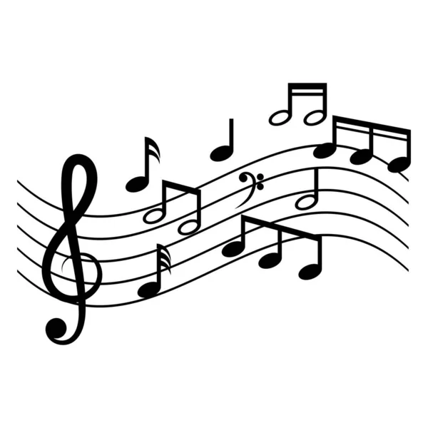 Nota Musical Icono Vector — Vector de stock