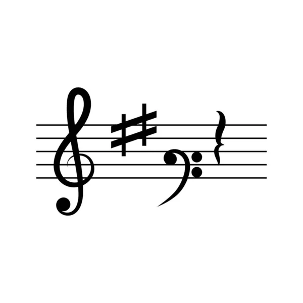 Nota Muzyczna Icon Vector — Wektor stockowy