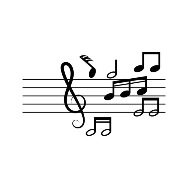 Nota Musical Icono Vector — Vector de stock