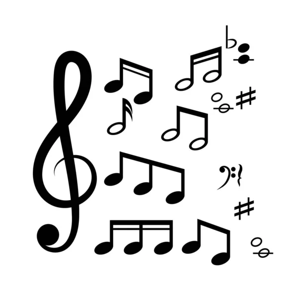 Note Musique Icône Vectorielle — Image vectorielle