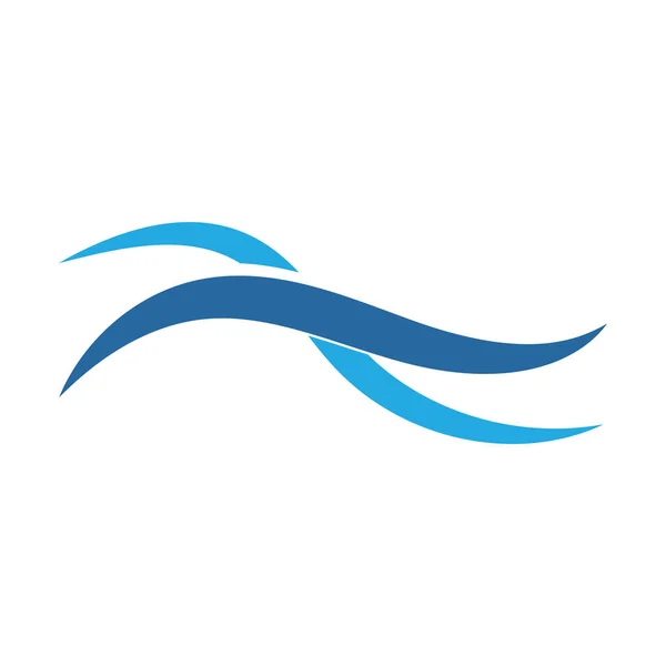 Água Onda Logo Modelo Vetor Símbolo Natureza — Vetor de Stock