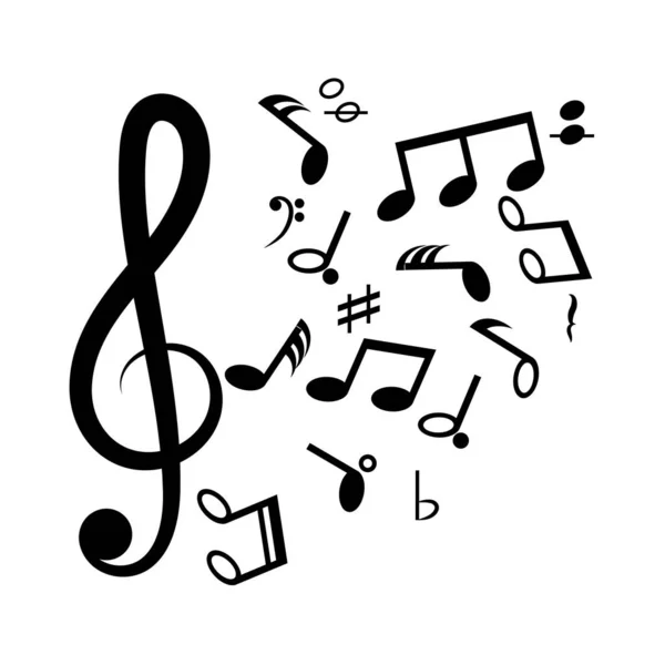 Nota Musical Icono Vector — Vector de stock