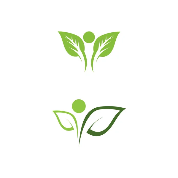 Ecología Hoja Logo Plantilla Vector Símbolo Naturaleza — Vector de stock