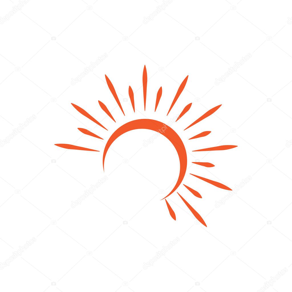 Sun Wave Logo Template vector symbol nature