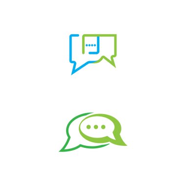 Sohbet Logosu Şablonu vektör sembolü doğa
