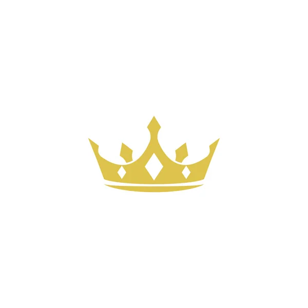 Crown Logo Template Vetor Ícone Ilustração Design —  Vetores de Stock