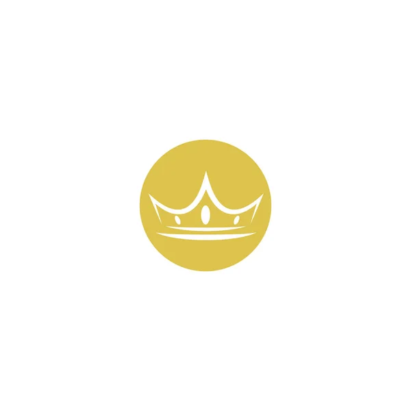 Crown Logo Template Vetor Ícone Ilustração Design —  Vetores de Stock