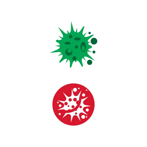 Virus Logo Mall Vektor Symbol Natur — Stock vektor