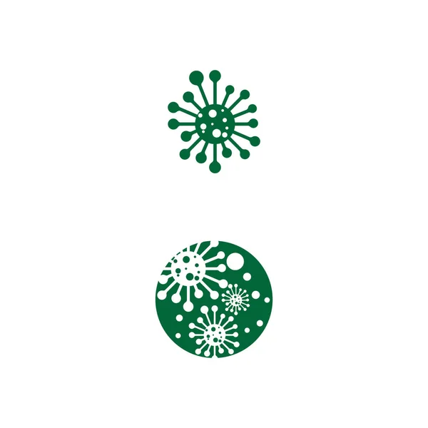 Virus Logo Plantilla Vector Símbolo Naturaleza — Vector de stock