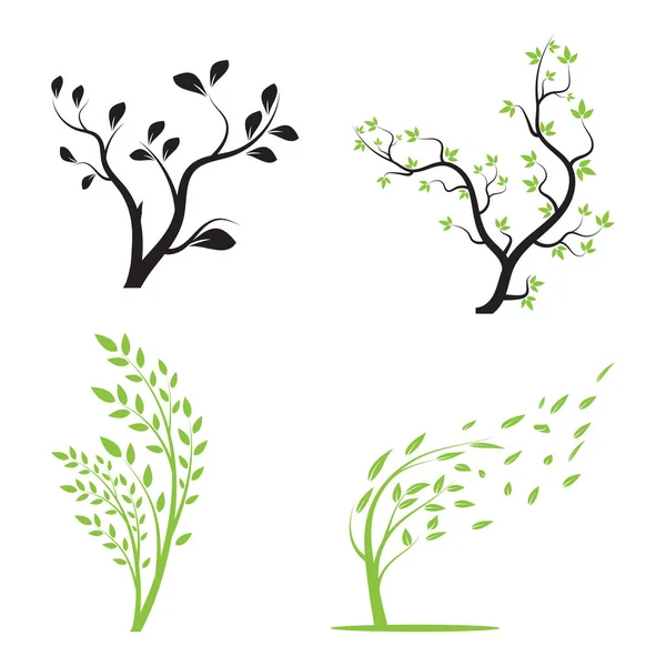 Zweig Baum Vektor Illustration Sommer Cliparts Herbst Cliparts Natur Wald — Stockvektor