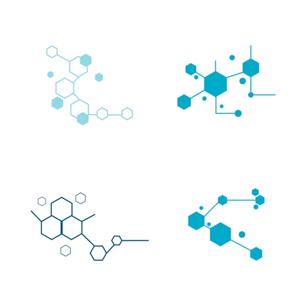 Molekylsymbol Logotyp Mall Vektor Illustration Design — Stock vektor