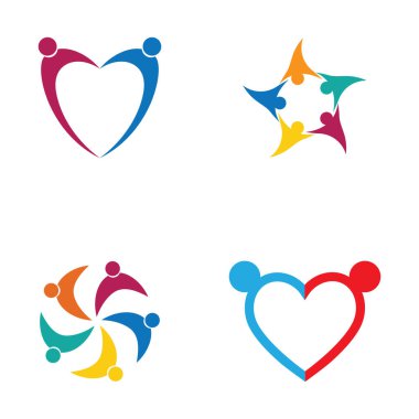 Evlat Edinme ve Toplum Bakımı Logo şablonu vektör simgesi