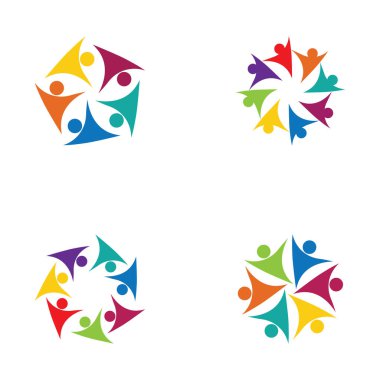 Evlat Edinme ve Toplum Bakımı Logo şablonu vektör simgesi