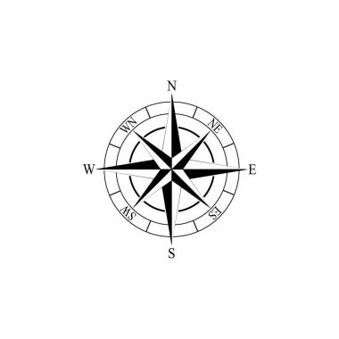 Vektör - Pusula işaretleri ve simgeler logosu