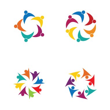 Evlat Edinme ve Toplum Bakımı Logo şablonu vektör simgesi