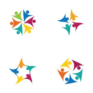 Evlat Edinme ve Toplum Bakımı Logo şablonu vektör simgesi