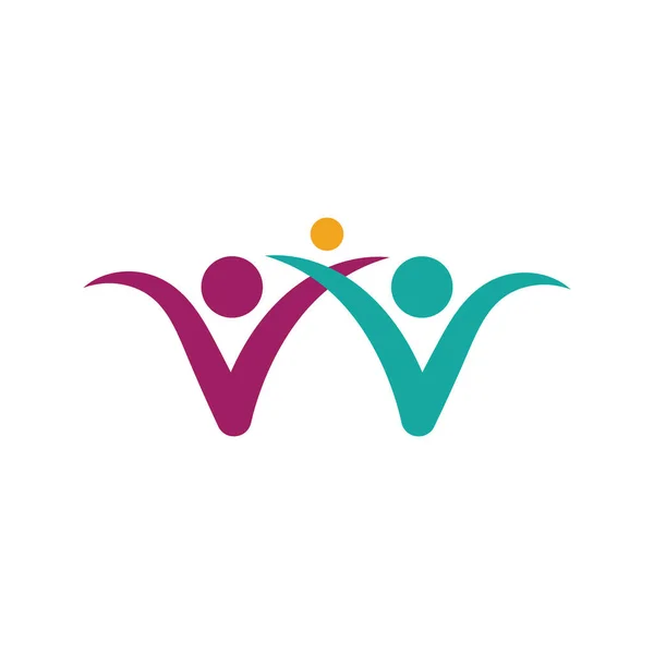 Adopcja Opieka Społeczna Ikona Wektora Szablonu Logo — Wektor stockowy
