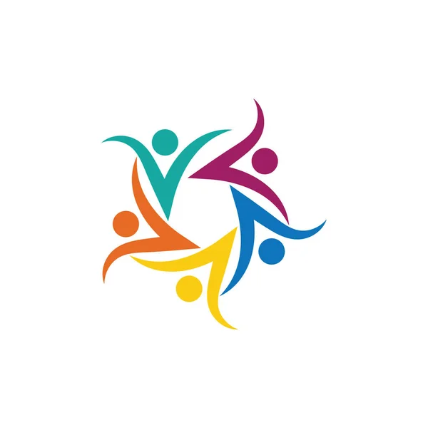 Adoption Und Gemeinschaftspflege Logo Vorlage Vektorsymbol — Stockvektor