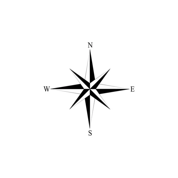 Vettore Segni Simboli Bussola Logo — Vettoriale Stock