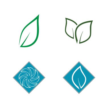 Yaprak Simgesi Vektör İllüstrasyon Tasarım Logosu şablonu