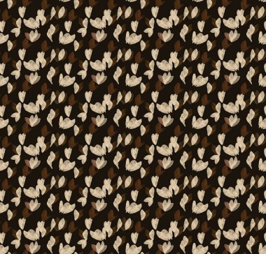 Bitmeyen suluboya efekti küçük karışık çiçek deseni