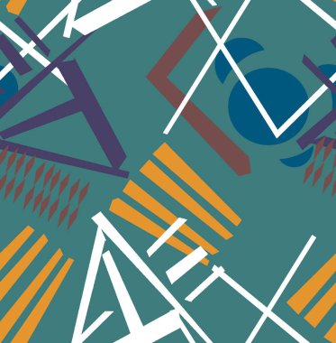  Elle çizilmiş, kusursuz soyut renkli geometrik desenli.