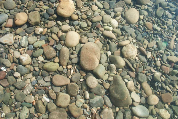 Deslumbramiento Del Sol Agua Guijarros Fondo Del Mar Naturaleza —  Fotos de Stock