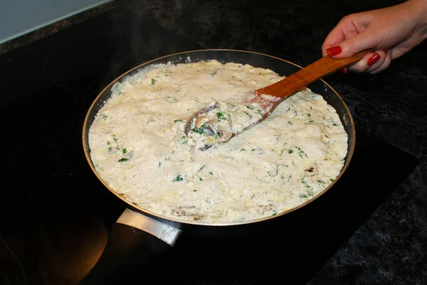 Cozinhar Cogumelos Porcini Comida Deliciosa — Fotografia de Stock