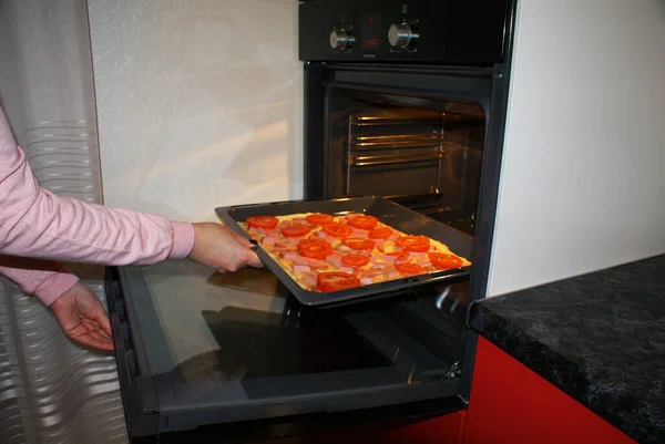 Cooking Pie Oven Baking — Stock Photo, Image