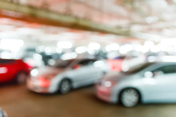 Blurred indoor car park — Stock Photo, Image