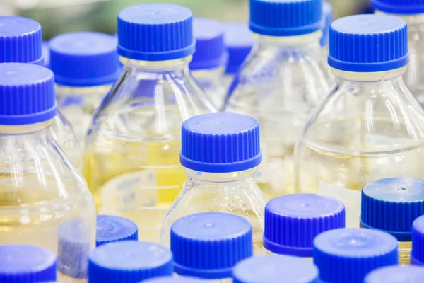 Bottiglie in laboratorio — Foto Stock
