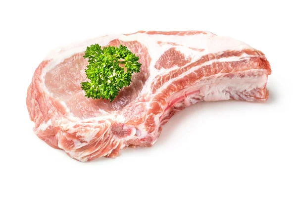Нарізати свинину з петрушкою — стокове фото