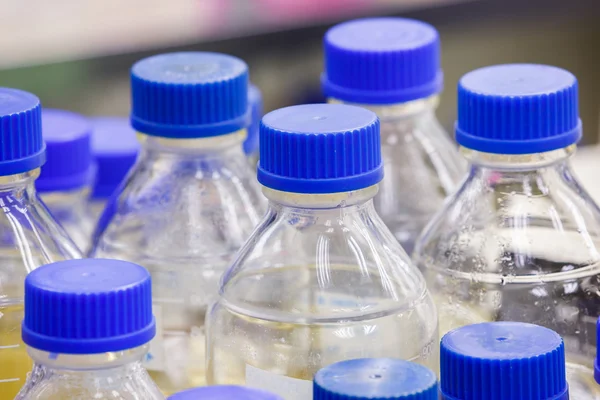 Bottiglie in laboratorio — Foto Stock